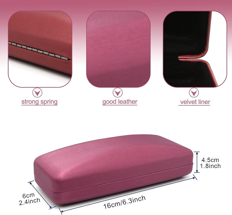 SMARTTOP Hard Shell Eyeglass Case- Glass Case With Cleaning Cloth, Glasses Case hard shell for men women - Image 2